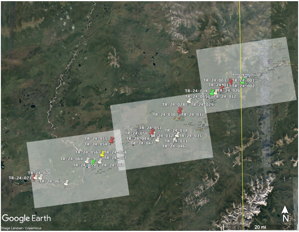 Satellite Map of Samples